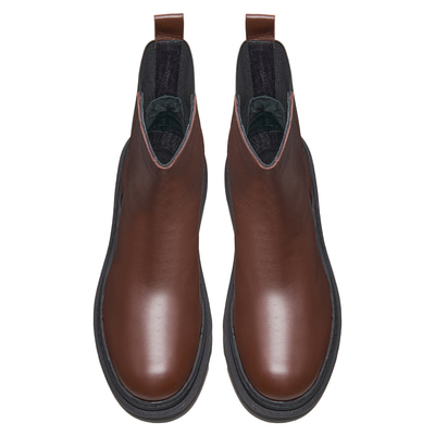 Ninny Kahve Kadın Yandan Lastikli Deri Chelsea Bot