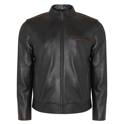 Nobert Lacivert Erkek Deri Ceket