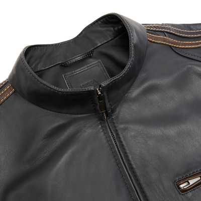 Nobert Lacivert Erkek Deri Ceket