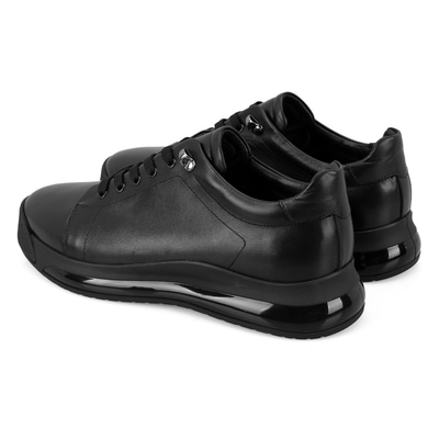 Noya Siyah Erkek Deri Spor Ayakkabı