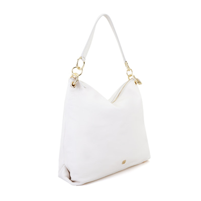 Oksana Beyaz Kadın Deri Omuz Çantası