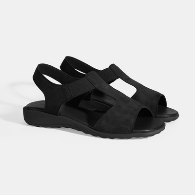 Oriane Siyah Kadın Deri DesaComfort Sandalet