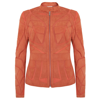 Origa Kadın Yaprak Panelli Deri Ceket