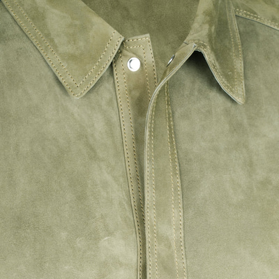 Osvaldo Yeşil Erkek Süet Gömlek