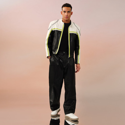 Ottone Yeşil Erkek Deri Ceket