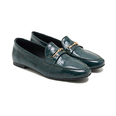 Palmera Yeşil Kadin Deri Loafer Günlük Ayakkabi