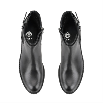 Paloma Siyah Kadın Ayarlanabilir Tokalı Lastikli Deri Bot