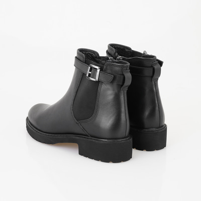 Paloma Siyah Kadın Ayarlanabilir Tokalı Lastikli Deri Bot