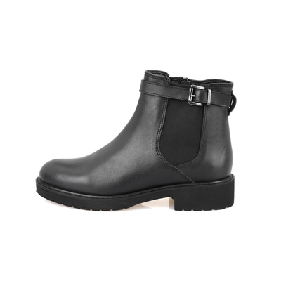 Paloma Siyah Kadın Ayarlanabilir Tokalı Lastikli Deri Bot