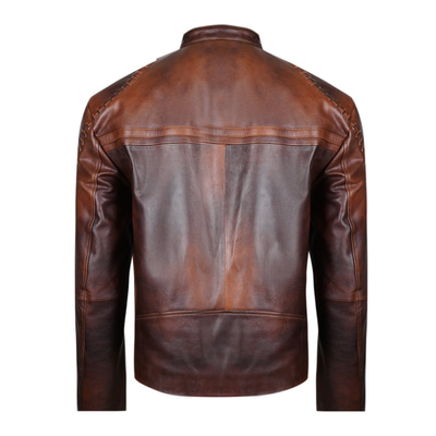 Paolo Kahve Erkek Vintage Deri Ceket