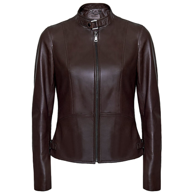 Paride Kahve Kadın Deri Ceket
