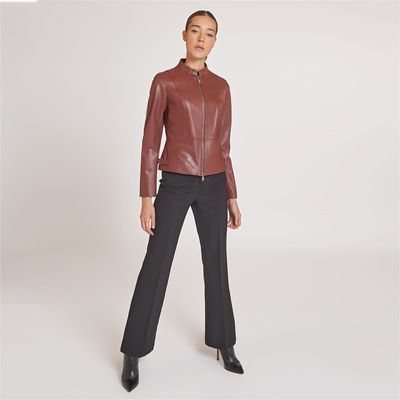 Paride Mor Kadın Deri Ceket