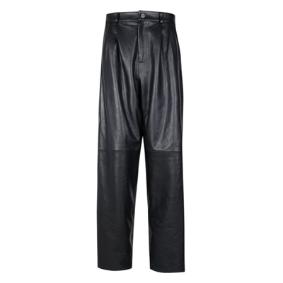 Pasquale Siyah Erkek Deri Pantolon