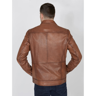 Patric Erkek Deri Gömlek Yakalı Ceket