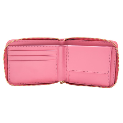 Pembe Kapitone Kadın Deri Cüzdan