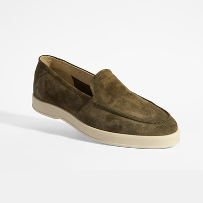 Peraleda Haki Erkek Slip-On Süet Loafer