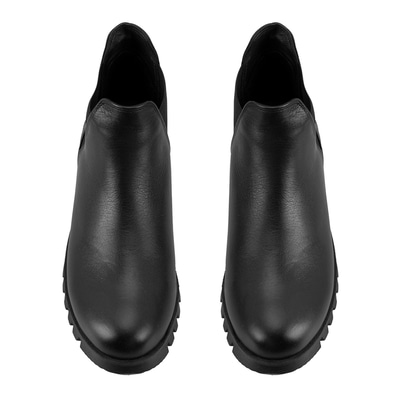 Phoebe Siyah Kadın DesaComfort Lastikli Deri Bot