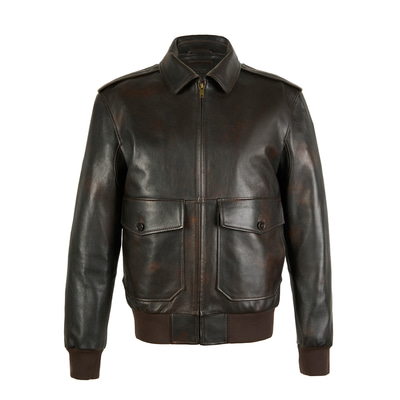 Piero Koyu Gri Erkek Deri Bomber Ceket