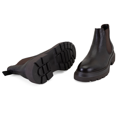 Pietsa Kahve Erkek Lastikli Deri Chelsea Bot