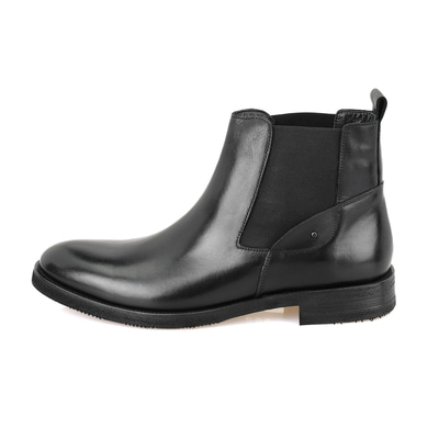 Pravin Siyah Erkek Lastikli Deri Chelsea Bot