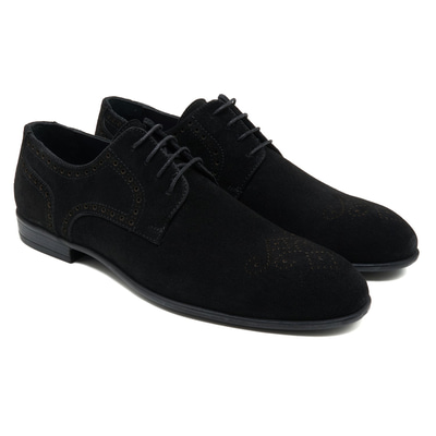 Pryor Siyah Erkek Süet Deri Klasik Ayakkabı