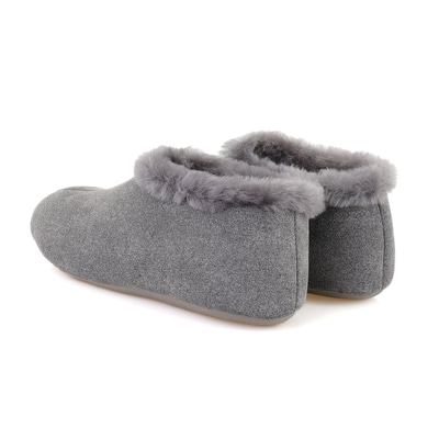 Ranja Gri Erkek Fluffy Yünlü Patik