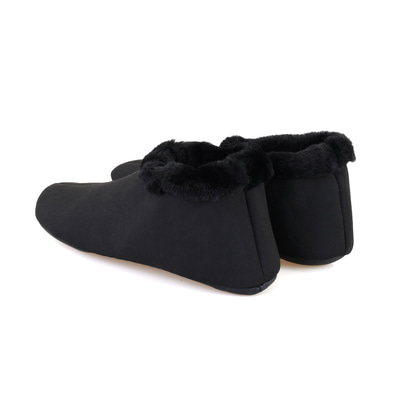 Ranja Siyah Erkek Fluffy Yünlü Patik