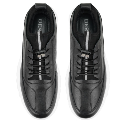 Reanna Siyah Erkek Deri Günlük Ayakkabı