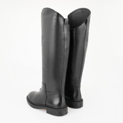 Rebeca Siyah Kadın Deri Binici Çizmesi