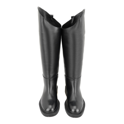 Rebeca Siyah Kadın Deri Binici Çizmesi