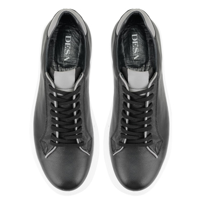 Reese Siyah Erkek Deri Günlük Ayakkabı