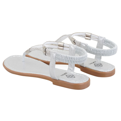 Regan Beyaz Kadın Parlak Taş Detaylı Parmak Arası Sandalet