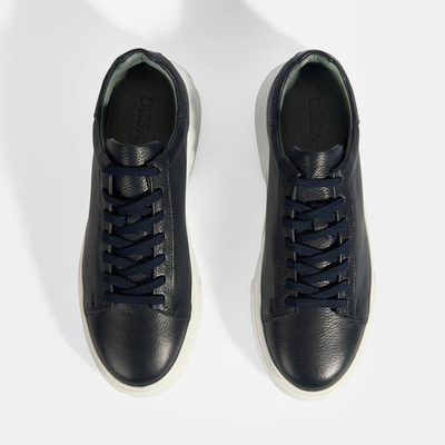 Reminya Lacivert Erkek Deri Bağcıklı Günlük Ayakkabı