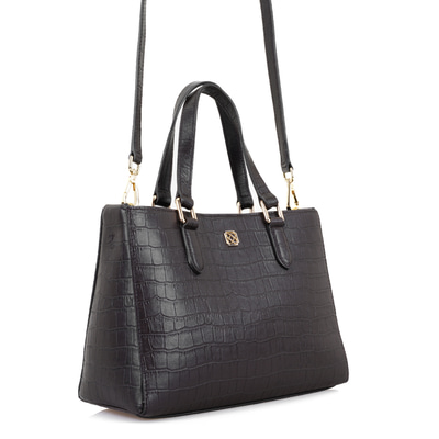 Rieka Kahve Kadın Kroko Baskılı Deri El Çantası