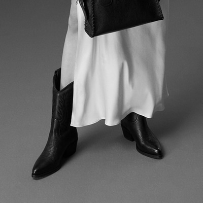 Rio Kahve Kadın Desenli Deri Kovboy Çizmesi