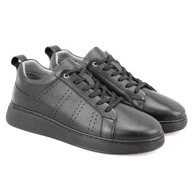 Riya Siyah Erkek Deri Spor Ayakkabı