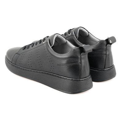 Riya Siyah Erkek Deri Spor Ayakkabı