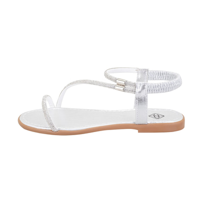 Rosmen Gri Kadın Parlak Taş Detaylı Sandalet