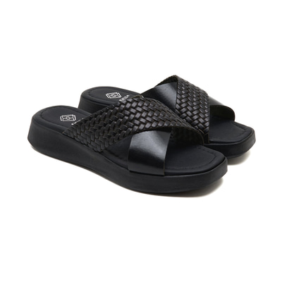 Ross Siyah Kadın Deri Terlik