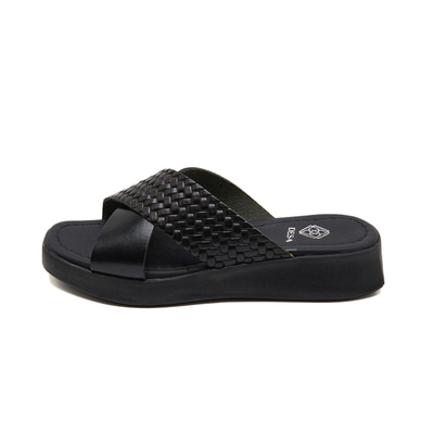 Ross Siyah Kadın Deri Terlik