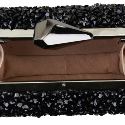 Rowena Siyah Kadın Parlak Taşlı Gece Çantası