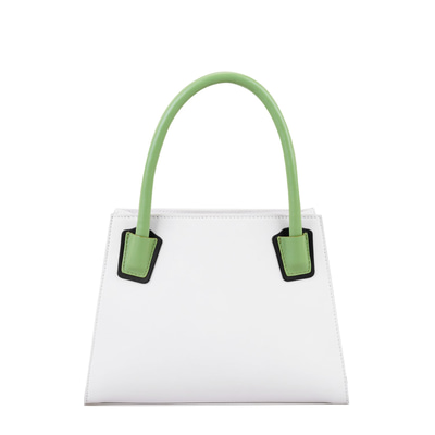 Samen Beyaz Kadın Deri El Çantası