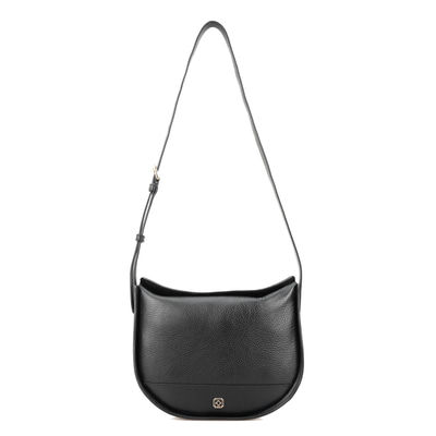 Samy Siyah Kadın Deri Omuz Çantası