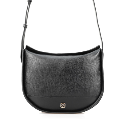 Samy Siyah Kadın Deri Omuz Çantası