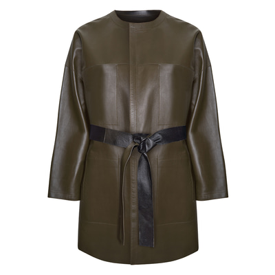 Sandra Kadın Çift Taraflı Deri Pardösü