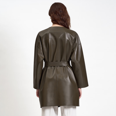 Sandra Kadın Çift Taraflı Deri Pardösü