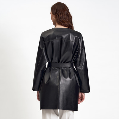 Sandra Kadın Çift Taraflı Deri Pardösü