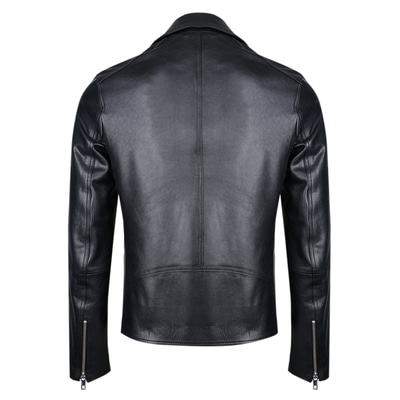 Santo Siyah Erkek Deri Biker Ceket