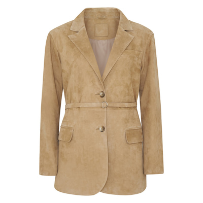 Sarafina Kadın Oversize Blazer Süet Deri Ceket