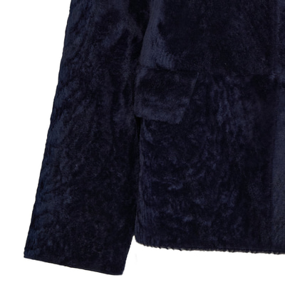 Sarah Mavi Kadın Kürk Kaban